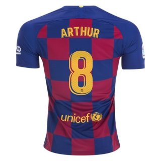 Maillot Barcelona NO.8 Arthur Exterieur 2019 2020 Jaune Pas Cher