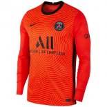 Thailande Maillot Paris Saint Germain ML Gardien 2020 2021 Orange Pas Cher