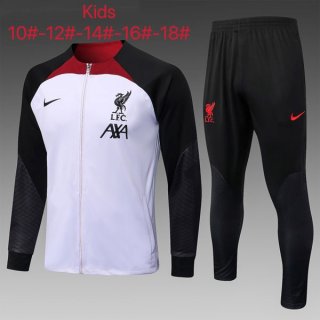 Enfant Survetement Liverpool 2022 2023 Blanc Noir Enfant Survetement Liverpool 2022 2023 Blanc Noir