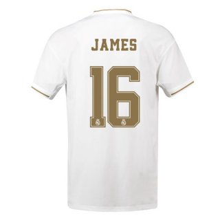 Maillot Real Madrid NO.16 James Domicile 2019 2020 Blanc Pas Cher