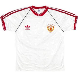 Thailande Maillot Manchester United Exterieur Retro 1991 Blanc Pas Cher