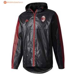 Coupe Vent AC Milan 2017 2018 Noir Pas Cher Coupe Vent AC Milan 2017 2018 Noir Pas Cher