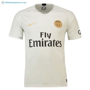 Thailande Maillot Paris Saint Germain Exterieur 2018 2019 Blanc Pas Cher