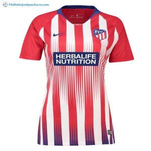 Maillot Atletico Madrid Domicile Femme 2018 2019 Rouge Pas Cher