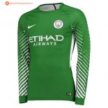 Maillot ML Manchester City Gardien 2017 2018 Vert Pas Cher