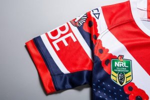 Maillot Sydney Roosters Anzac 2018 Bleu Pas Cher