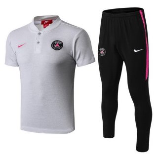 Polo Ensemble Complet Paris Saint Germain 2018 2019 Noir Rose Pas Cher