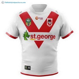 Maillot Rugby St.George Illawarra Dragons Domicile 2018 Blanc Pas Cher