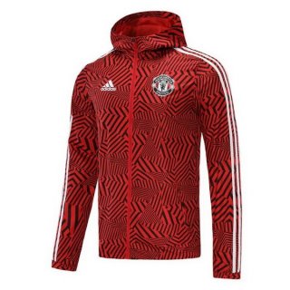 Coupe Vent Manchester United 2021 2022 Rouge Blanc Pas Cher Coupe Vent Manchester United 2021 2022 Rouge Blanc Pas Cher