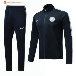 Survetement Manchester City Enfant 2017 2018 Bleu Marine Pas Cher