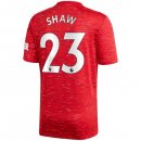 Maillot Manchester United NO.23 Shaw Domicile 2020 2021 Rouge Pas Cher