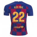 Maillot Barcelona NO.22 Aleix Vidal Domicile 2019 2020 Bleu Rouge Pas Cher