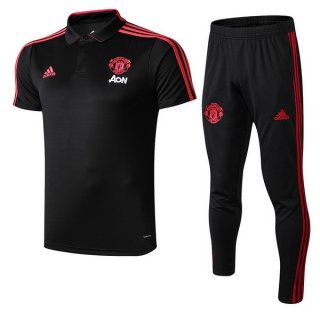 Polo Manchester Ensemble Complet United 2018 2019 Noir Pas Cher Polo Manchester Ensemble Complet United 2018 2019 Noir Pas Cher