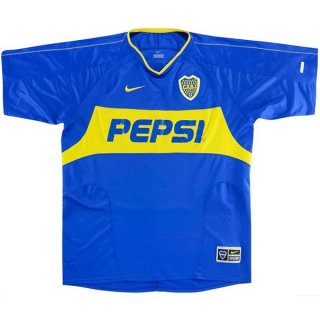 Maillot Boca Juniors Domicile Retro 2003 2004 Bleu Pas Cher