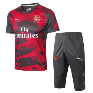 Maillot Entrainement Arsenal Ensemble Complet 2018 2019 Rouge Gris Marine Pas Cher