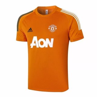 Entrainement Manchester United 2020 2021 Orange Pas Cher