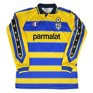 Maillot Parma Domicile ML 1999 2000 Bleu Jaune Pas Cher