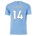 Maillot Manchester City NO.14 Laporte Domicile 2019 2020 Bleu Pas Cher