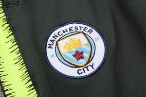 Survetement Manchester City 2018 2019 Vert Noir Pas Cher