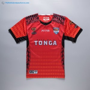 Maillot Rugby Tonga RLWC Domicile 2017 2018 Rouge Pas Cher