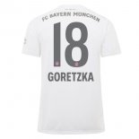 Maillot Bayern Munich NO.18 Goretzka Exterieur 2019 2020 Blanc Pas Cher