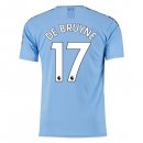 Maillot Manchester City NO.17 De Bruyne Domicile 2019 2020 Bleu Pas Cher