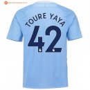 Maillot Manchester City Domicile Toure Yaya 2017 2018 Pas Cher