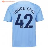 Maillot Manchester City Domicile Toure Yaya 2017 2018 Pas Cher