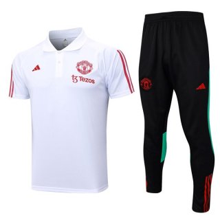 Polo Manchester United Ensemble Complet 2024 Blanc 2 Polo Manchester United Ensemble Complet 2024 Blanc 2