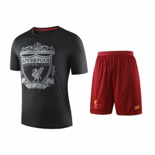 Entrainement Liverpool Ensemble Complet 2019 2020 Noir Rouge Pas Cher