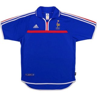 Maillot France Domicile Retro 2000 Bleu Pas Cher Maillot France Domicile Retro 2000 Bleu Pas Cher