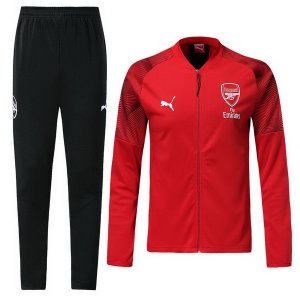 Survetement Arsenal 2018 2019 Rouge Noir Pas Cher