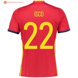 Maillot Espagne Domicile Isco 2016 Pas Cher