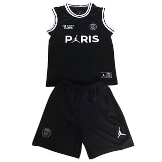 JORDAN Maillot Paris Saint Germain Ensemble De Sin Mangas Enfant 2018 2019 Noir Pas Cher