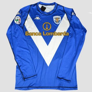 Maillot Brescia Calcio Domicile ML Retro 2003 2004 Bleu Pas Cher Maillot Brescia Calcio Domicile ML Retro 2003 2004 Bleu Pas Cher
