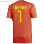 Maillot Belgica Domicile Courtois 2018 Rouge Pas Cher