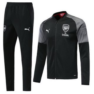 Survetement Arsenal 2018 2019 Noir Gris Pas Cher