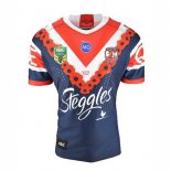 Maillot Sydney Roosters Anzac 2018 Bleu Pas Cher