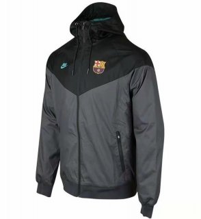 Coupe Vent Barcelona 2019 2020 Gris Noir Pas Cher Coupe Vent Barcelona 2019 2020 Gris Noir Pas Cher