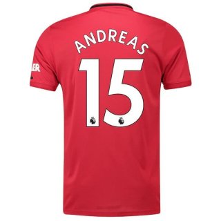 Maillot Manchester United NO.15 Andreas Domicile 2019 2020 Rouge Maillot Manchester United NO.15 Andreas Domicile 2019 2020 Rouge