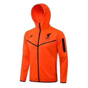 Sweat Shirt Capuche Ensemble Complet Liverpool 2022 2023 Orange