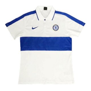 Polo Chelsea 2020 2021 Bleu Blanc Pas Cher