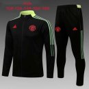 Enfant Survetement Manchester United 2022 Noir Vert