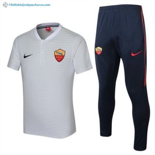 Polo As Roma Ensemble Complet 2017 2018 Blanc Pas Cher Polo As Roma Ensemble Complet 2017 2018 Blanc Pas Cher