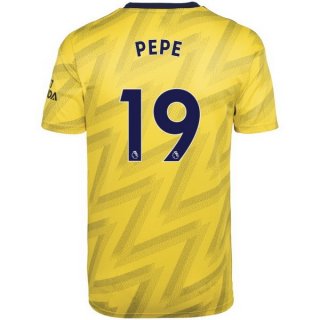 Maillot Arsenal NO.19 Pepe Exterieur 2019 2020 Jaune Pas Cher