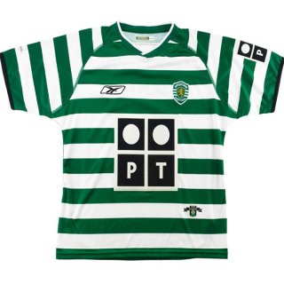 Maillot Lisboa Domicile Retro 2003/04 Vert Pas Cher