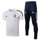 Entrainement Juventus Ensemble Complet 2020 2021 Blanc Bleu Pas Cher