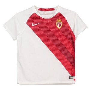 Maillot AS Monaco Domicile Enfant 2018 2019 Blanc Rouge Pas Cher