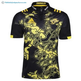 Maillot Rugby Hurricanes 2017 2018 Noir Pas Cher