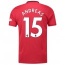 Maillot Manchester United NO.15 Andreas Domicile 2019 2020 Rouge
